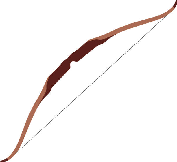 istock Traditional Hunting Wooden Bow Isolated Icon in Flat Style. Vector Illustration. 1992767015