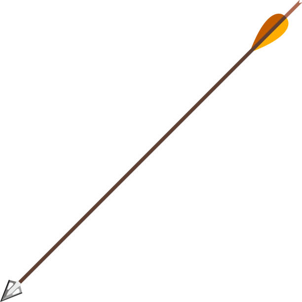istock Traditional Hunting Wooden Arrow with Metal Arrowhead Isolated Icon in Flat Style. Vector Illustration. 1992767033