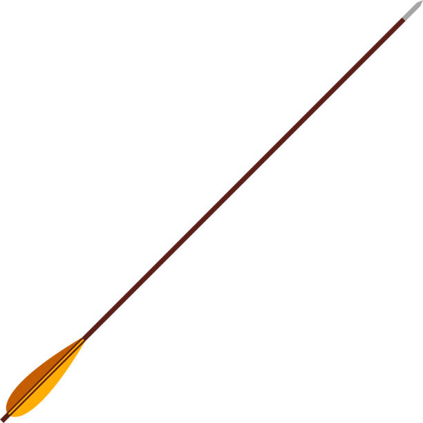 istock Traditional Hunting Crossbow Bolt with Metal Arrowhead Isolated Icon in Flat Style. Vector Illustration. 1992767562