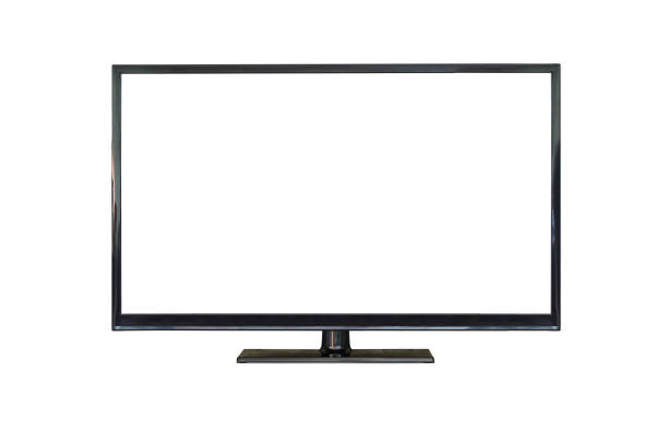 istock Front shot of plasma tv screen isolated on white 1992778646