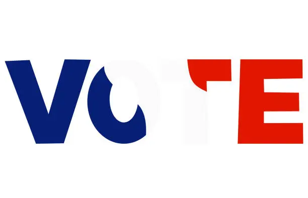 Vector illustration of Vote vector. France National flag