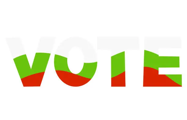 Vector illustration of Vote vector. Bulgaria National flag