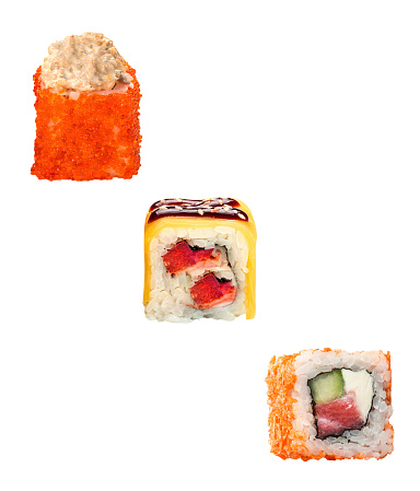 Sushi uramaki sashimi