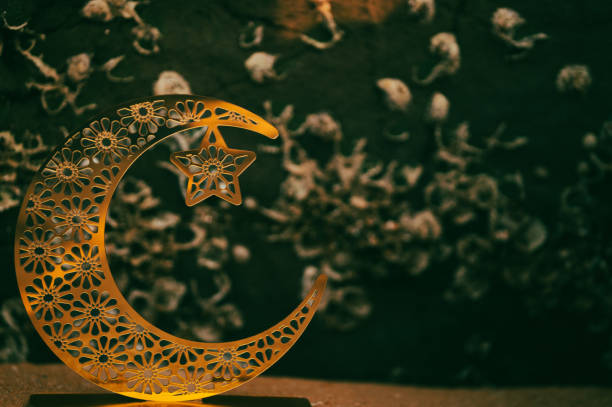 istock crescent moon shape on textured background, 2024 ramadan flyer design 1992838797