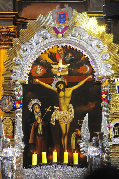 istock Lord of the miracles,paint catholic lima peru 1992888279