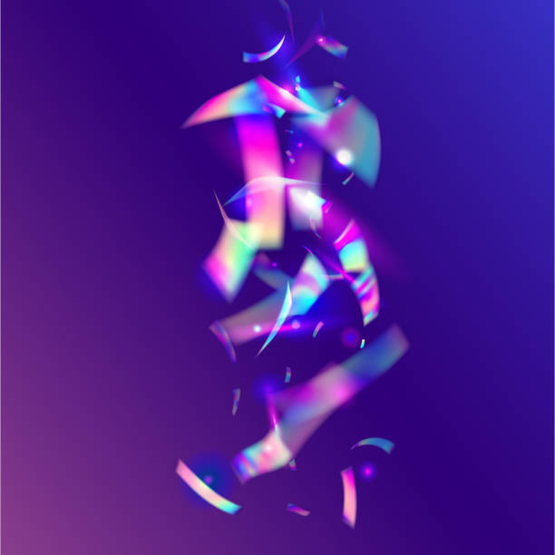 istock Carnival Sparkles. Crystal Foil. Retro Element. Pink Metal Effect. Kaleidoscope Tinsel. Blur Multicolor Gradient. Fiesta Art. Falling Background. Violet Carnival Sparkles 1992904249