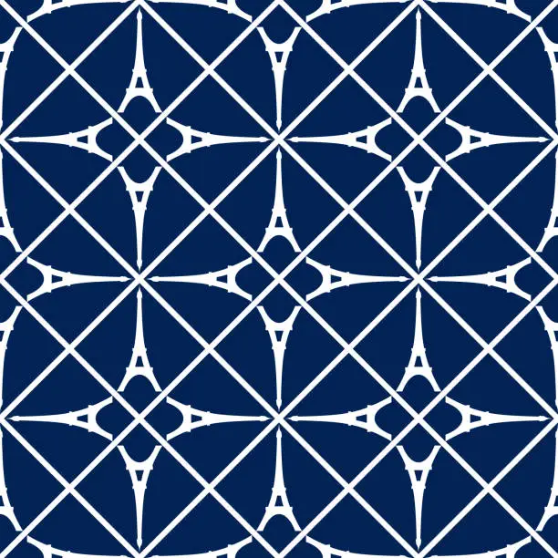 Vector illustration of eiffel tower pattern. vector illustration