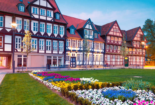 istock Colorful spring sunset in the Wolfenbuttel village. 1992926883