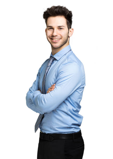 istock Young manager portrait isolated on white 1992944397