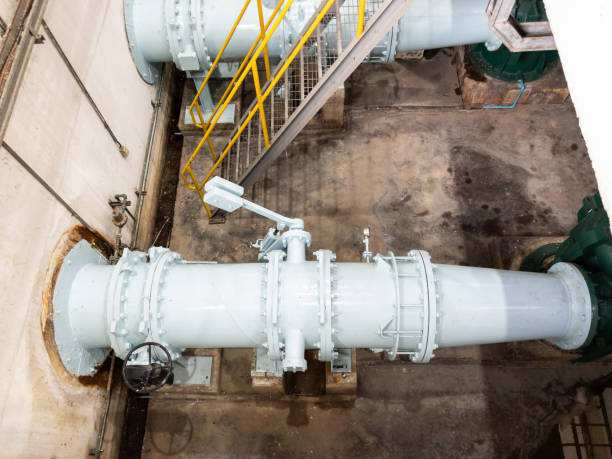 istock The large metal pipe with the safety valve. 1992958163