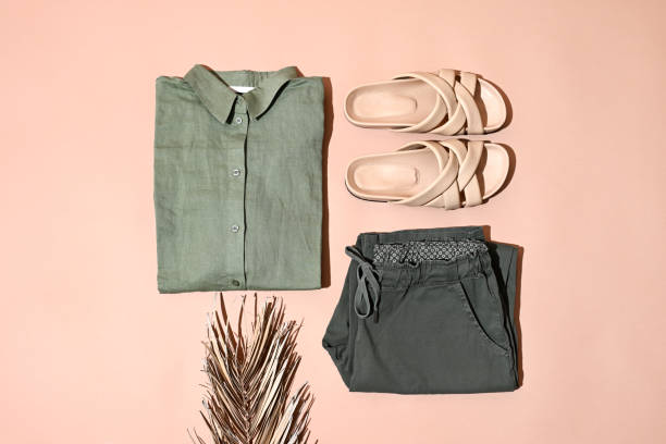 istock Female summer clothes arrangement 1992990859