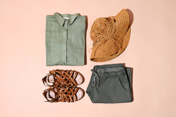 istock Female summer clothes arrangement 1992990894