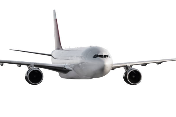 istock Wide body passenger airliner fly isolated on white background 1993024846