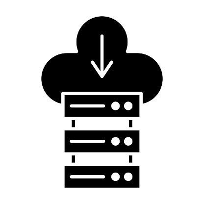 Cloud Database icon vector image. Can be used for Web Hosting.