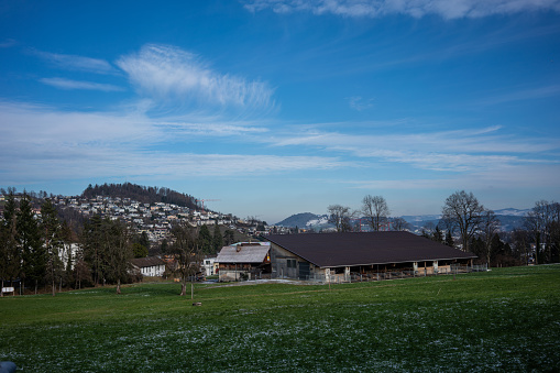 landscape horizontal travel still from lucerne in switzerland