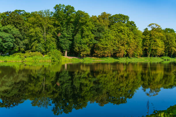 The lake at Royal Baths Park, Warsaw, Poland