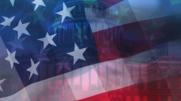 istock U.S. Elections - Abstract Background - White House - American National Flag 1993091032