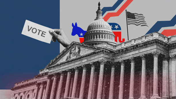 elezioni usa - sfondo - casa bianca - democrazia foto e immagini stock