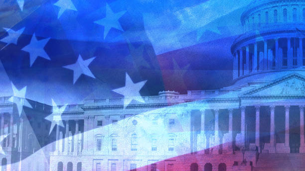 istock U.S. Elections - Abstract Background - White House - American National Flag 1993093543
