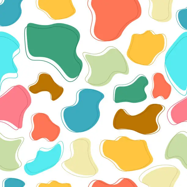 Vector illustration of Geometric abstract background with blob shapes.