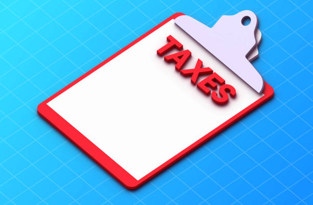 Tax preparation taxes clipboard.