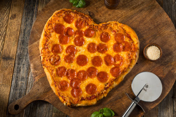 istock Heart Shaped Pepperoni Pizza for Valentines Day 1993136173