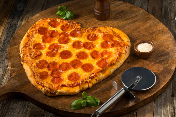 istock Heart Shaped Pepperoni Pizza for Valentines Day 1993137786