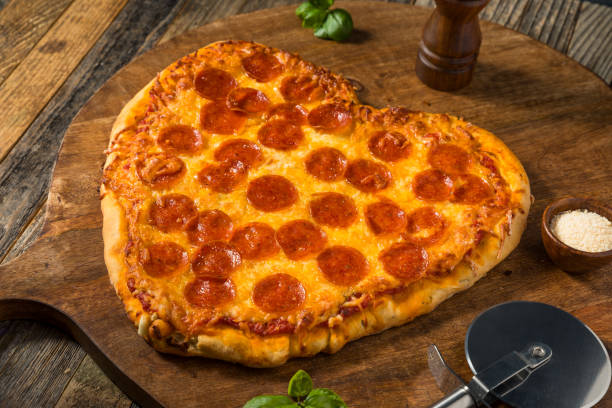istock Heart Shaped Pepperoni Pizza for Valentines Day 1993138318