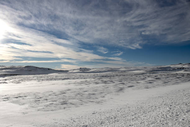 istock Country with a fresh snow and blue sky, Iceland 1993146345