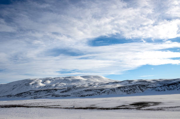 istock Country with a fresh snow and blue sky, Iceland 1993147488
