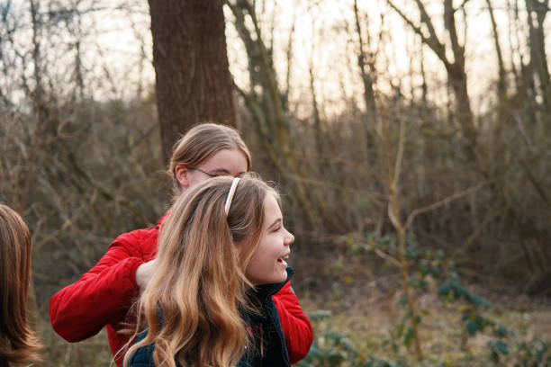Young Teens Enjoying Nautre in the Park
