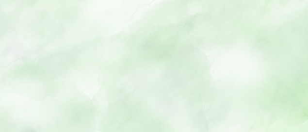 Watercolor green background. Green splashing texture. Abstract illustration. Banner for text, card, greeting backgrounds.