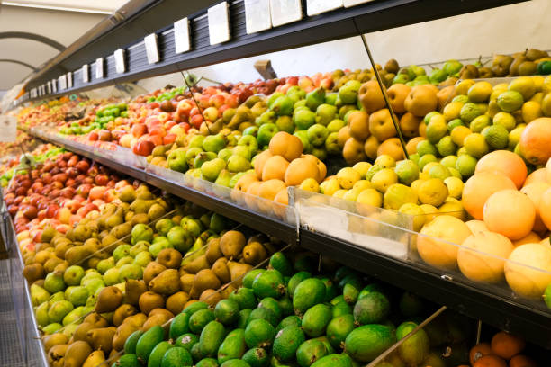 istock Fresh Assorted Fruits Displayed at a Grocery Store 1993212781