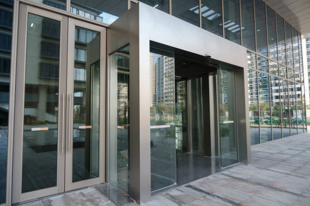 istock Casement door, aluminum frame,glass panel 1993269367