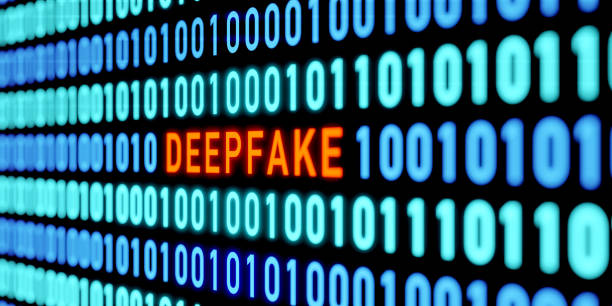 Deepfake message betweenbBinary code. Deepfake message. Binary code, zero and one, deepfake in the system. Warning sign on screen. System message, cyber crime, hacking, threat, network security, computer virus. 3D illustration zero errors stock pictures, royalty-free photos & images