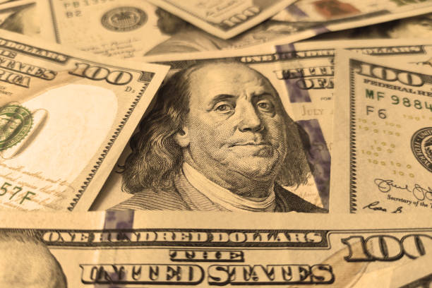 Background of the one hundred dollars bills