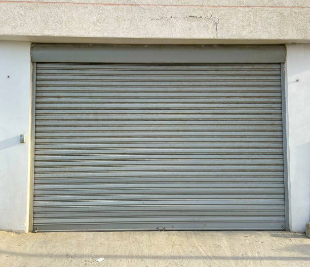 istock Industrial Metal Garage Door 1993290433