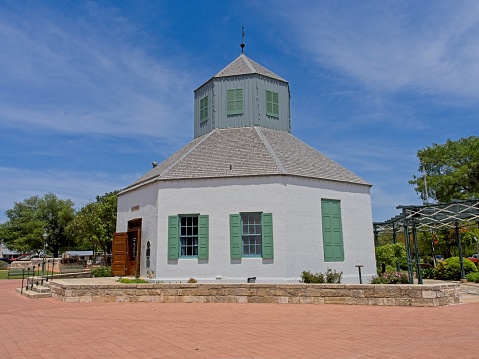 Fredericksburg, Texas - USA, April 28, 2023. Vereins Kirche Museum in old town Fredericksburg Texas