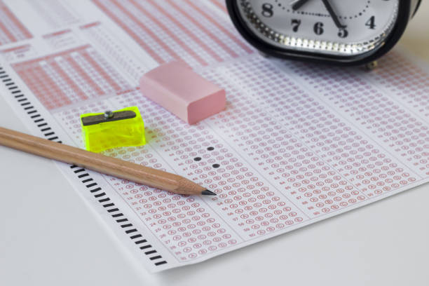 istock Close-up taken of education qualifying test exam. 1993427353