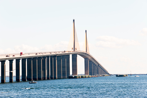 Sunshine Skyway Bridge Saint Petersburg Florida, USA.