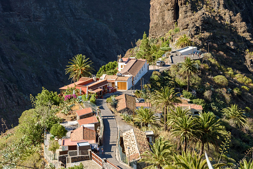 View of famous Masca village in Teno mountans on Tenerife. Canary Isnalds, Spain