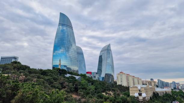 istock Flame Towers, view from Baku Panoramic View 1993571525