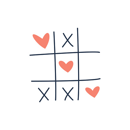 Vector Illustration of Tic-Tac-Toe. Isolated element on a white background