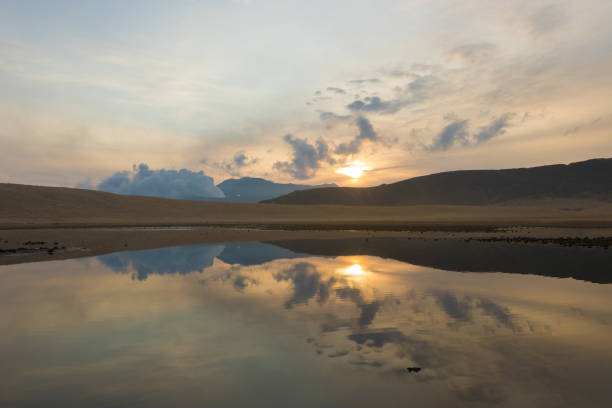 istock Kusasenri puddle and morning scenery 1993575785