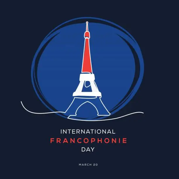 Vector illustration of International Francophonie Day.