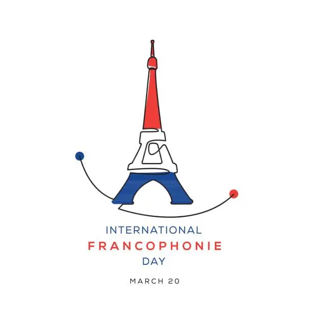 Vector illustration of International Francophonie Day.
