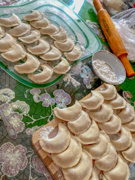 istock Preparation of dumplings - Russian dumplings. 1993606744