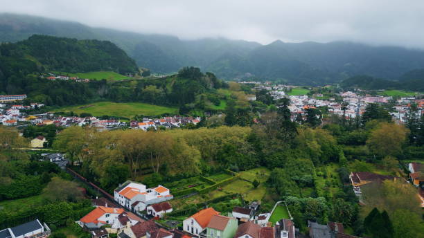 Free Stock Photo of Aerial View of Small Mountain Village | Download ...