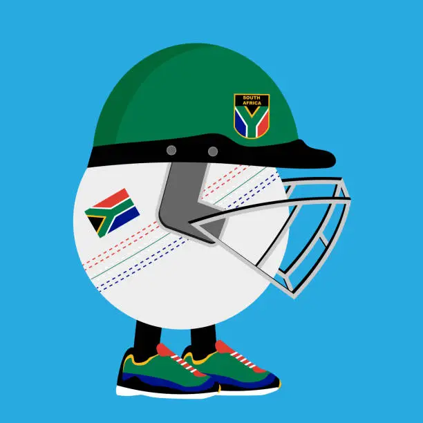 Vector illustration of South African cricket