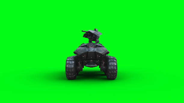 istock Military futuristic battle car, tank. 3d rendering. 1993729411